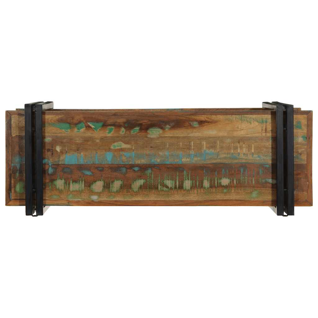 Wall Shelf Multicolour Solid Wood Reclaimed